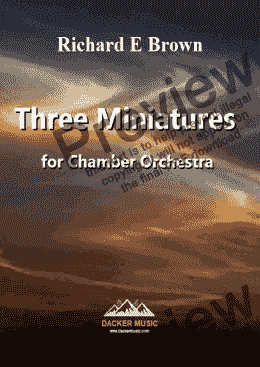 page one of Three Miniatures for Chamber Orchestra