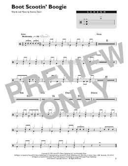 page one of Boot Scootin' Boogie (Drum Chart)