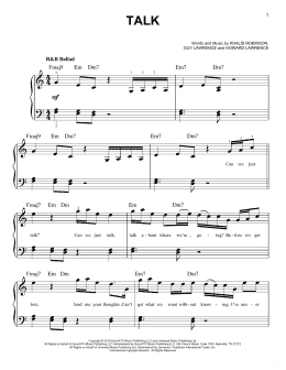 page one of Talk (Easy Piano)