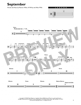 page one of September (Drum Chart)