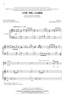 page one of Use Me, Lord (SATB Choir)