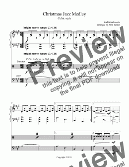 page one of Christmas Jazz Medley