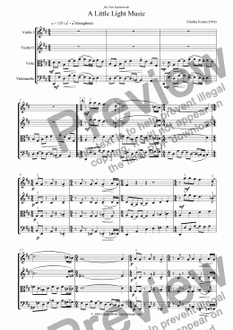 page one of A Little Light Music