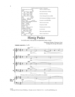 page one of Himig Pasko (arr. George Hernandez) (SATB Choir)