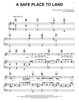 page one of A Safe Place To Land (feat. John Legend) (Piano, Vocal & Guitar Chords (Right-Hand Melody))