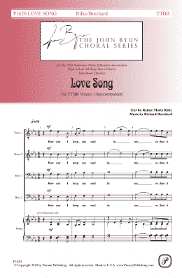 page one of Love Song (TTBB Choir)