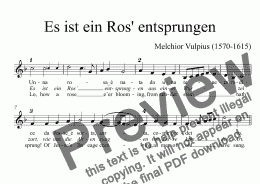 page one of Es ist ein Ros' entsprungen