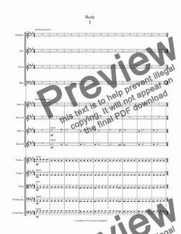 page one of Ruth  a cantata for mixed chorus & orch I