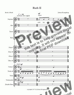 page one of Ruth a cantata for mixed chorus & orch II