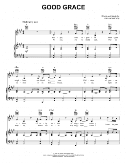 page one of Good Grace (Piano, Vocal & Guitar Chords (Right-Hand Melody))