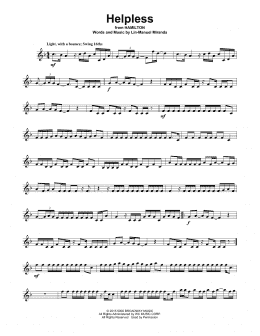 page one of Helpless (from Hamilton) (Violin Solo)