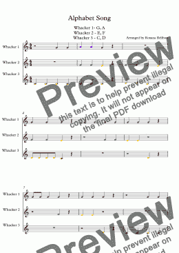 page one of Alphabet Song for 8 Notes Diatonic Boomwhackers