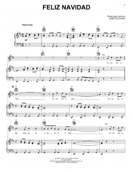 page one of Feliz Navidad (Vocal Pro + Piano/Guitar)