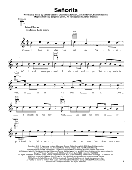 page one of Señorita (Ukulele)