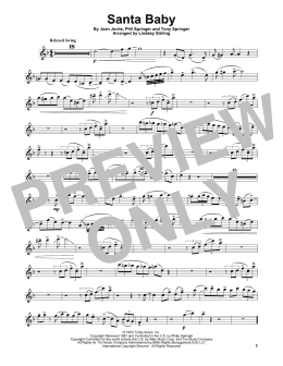 page one of Santa Baby (Violin Solo)