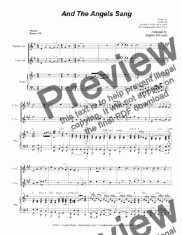 page one of And The Angels Sang (Duet for Soprano and Tenor Saxophone)