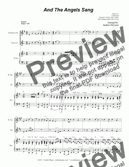 page one of And The Angels Sang (Duet for Bb-Trumpet and French Horn)