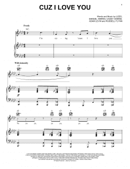 page one of Cuz I Love You (Piano, Vocal & Guitar Chords (Right-Hand Melody))