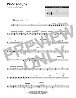 page one of Pride And Joy (Drum Chart)