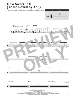 page one of How Sweet It Is (To Be Loved By You) (Drum Chart)