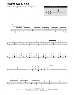 page one of Hurts So Good (Drum Chart)