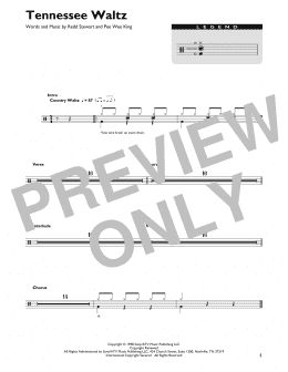 page one of Tennessee Waltz (Drum Chart)