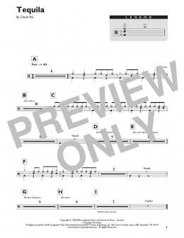 page one of Tequila (Drum Chart)