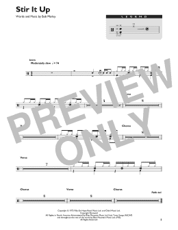 page one of Stir It Up (Drum Chart)