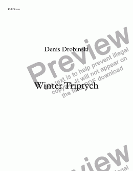 page one of Winter Triptych