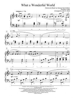 page one of What A Wonderful World (arr. John S. Hord) (Educational Piano)