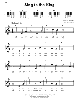 page one of Sing To The King (Super Easy Piano)