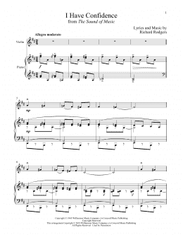 page one of I Have Confidence (from The Sound of Music) (Violin and Piano)