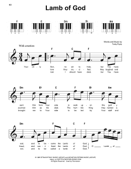 page one of Lamb Of God (Super Easy Piano)