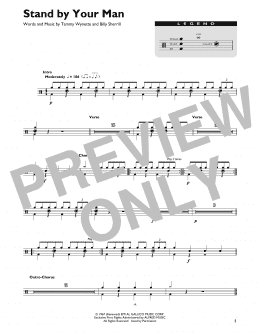 page one of Stand By Your Man (Drum Chart)