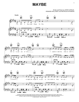 page one of Maybe (Piano, Vocal & Guitar Chords (Right-Hand Melody))