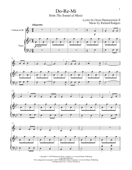 page one of Do-Re-Mi (from The Sound of Music) (Clarinet and Piano)