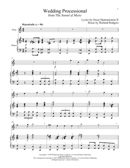 page one of Wedding Processional (from The Sound of Music) (Flute and Piano)