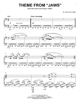 page one of Theme from Jaws (Piano Solo)