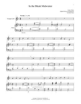 page one of In The Bleak Midwinter (Trumpet and Piano)