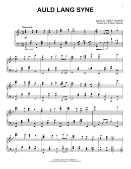 page one of Auld Lang Syne (Piano Solo)