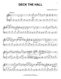 page one of Deck The Hall (Piano Solo)