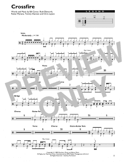 page one of Crossfire (Drum Chart)