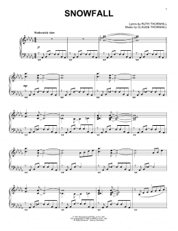 page one of Snowfall (Piano Solo)