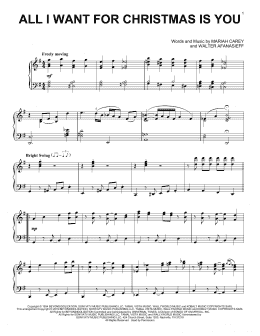 page one of All I Want For Christmas Is You (Piano Solo)