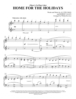 page one of (There's No Place Like) Home For The Holidays (Piano Solo)