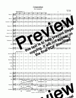 page one of Compendium (for orchestra) - Score and parts