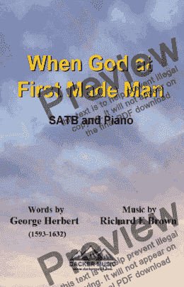 page one of When God at First Made Man - SATB