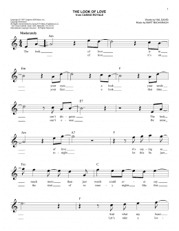 page one of The Look Of Love (Easy Lead Sheet / Fake Book)