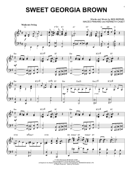 page one of Sweet Georgia Brown [Jazz version] (Piano Solo)