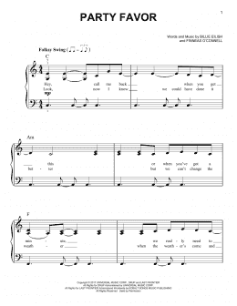 page one of party favor (Easy Piano)